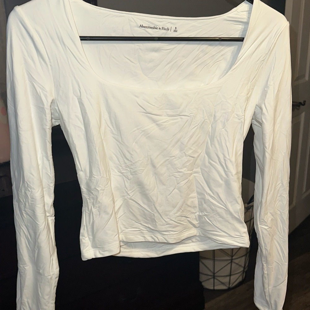 Abercrombie & Fitch White Long Sleeve Top